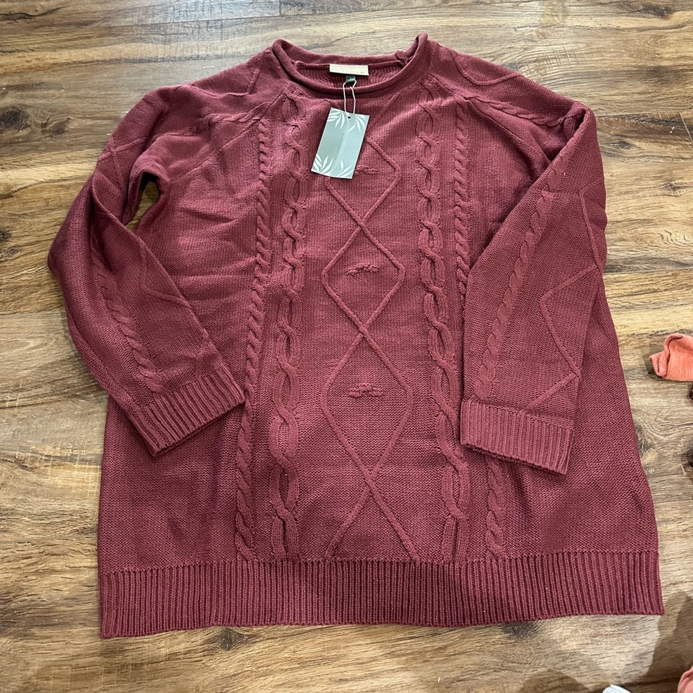 NWT Bailey’s Blossoms women’s sweater cable size small
